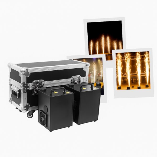 Location 2 machine à étincelles froides  – Tarif unique week-end (= 1 jour de location)